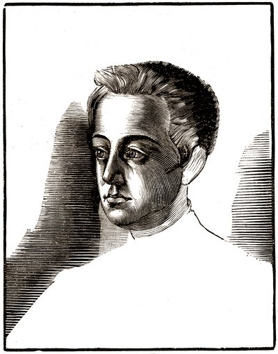 Porträt von Gustave Flaubert, Jugendlicher, um 1835. 1922 von Achille Ouvré