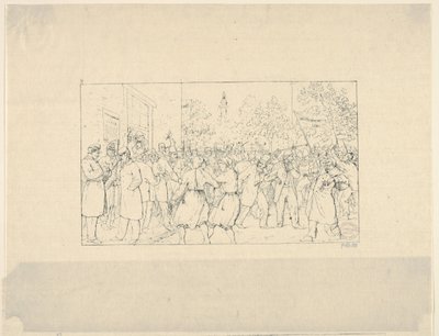 Wahl in Baltimore, November 1862 aus Confederate War Etchings, 1861-63 von Adalbert John Volck