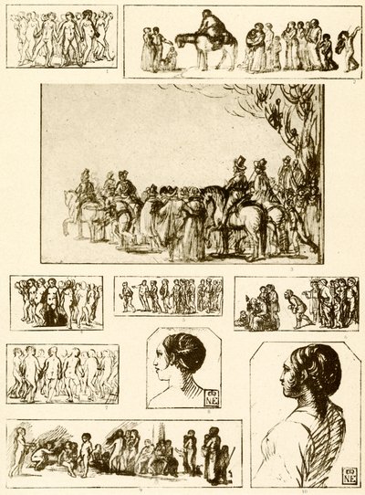 Reigentänze, Kopfstudien und Figurengruppen von Adam Elsheimer