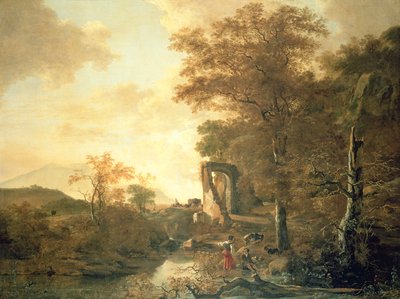 Landschaft mit gewölbtem Tor, ca. 1654 von Adam Pynacker