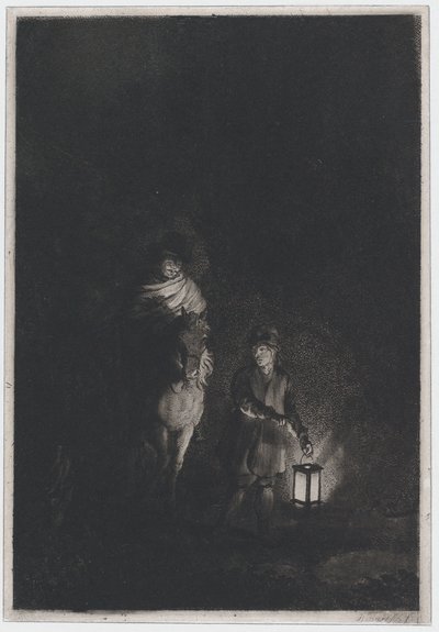 Reiter und Junge mit Laterne, 1797 von Adam von Bartsch