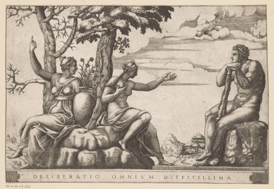 Herkules an der Weggabelung von Adamo Scultori
