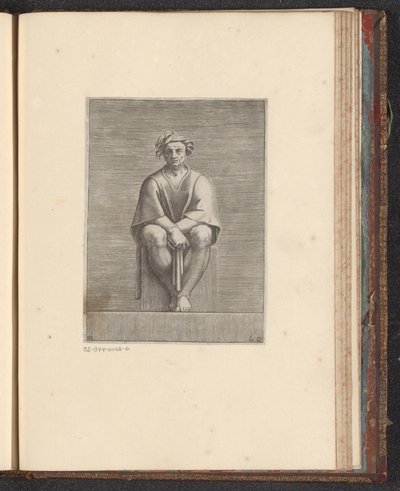 Sitzender Mann von Adamo Scultori
