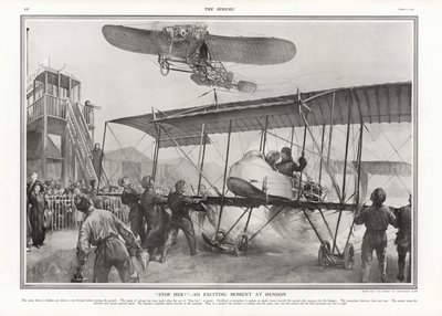 Beinahe-Unfall auf dem Hendon Aerodrome, 1913 von Addison Thomas Millar
