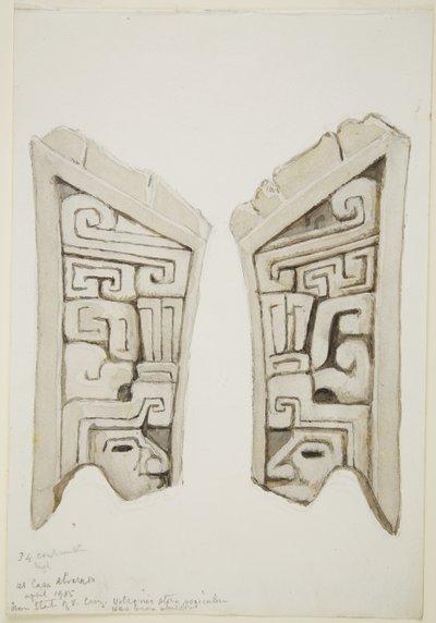Geschnitztes Steinrelief aus Veracruz, Mexiko von Adela Breton