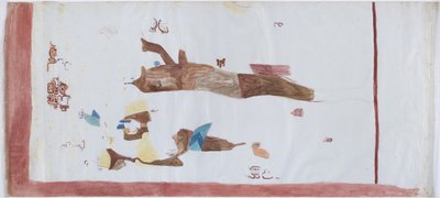 Kopie einer Wandmalerei aus der kleinen Kammer, Acanceh, Mexiko von Adela Breton