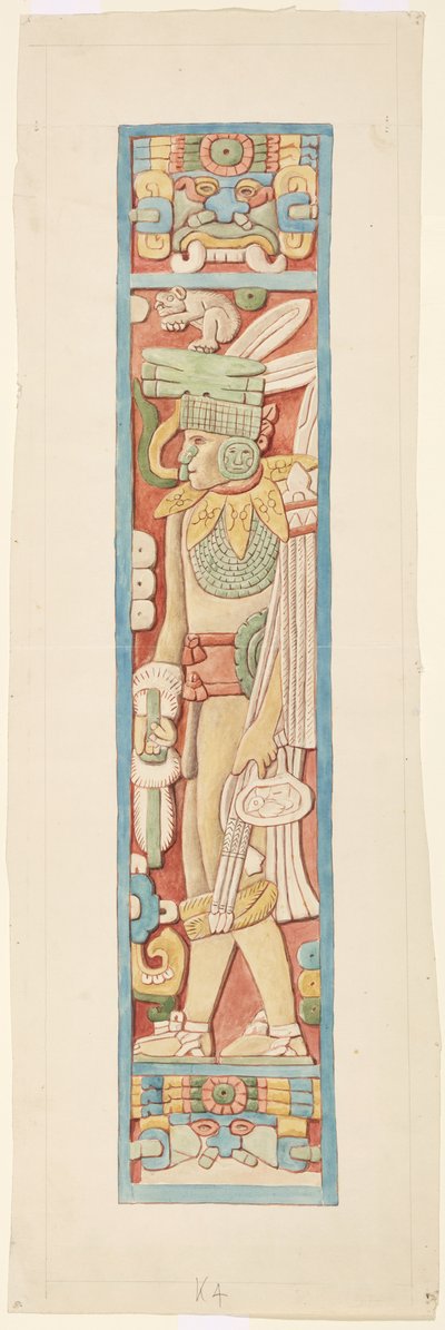 Türpfosten in Chichen Itza, Yucatan, Mexiko von Adela Breton