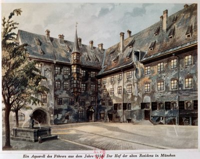 Der Innenhof der Alten Residenz in München von Adolf Hitler
