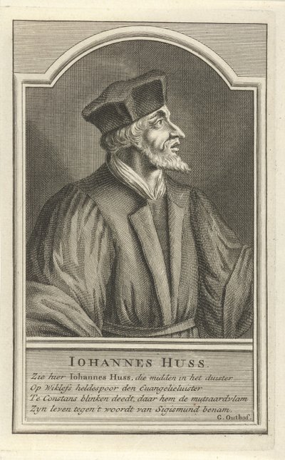 Porträt von John Hus, um 1710 von Adolf van der Laan