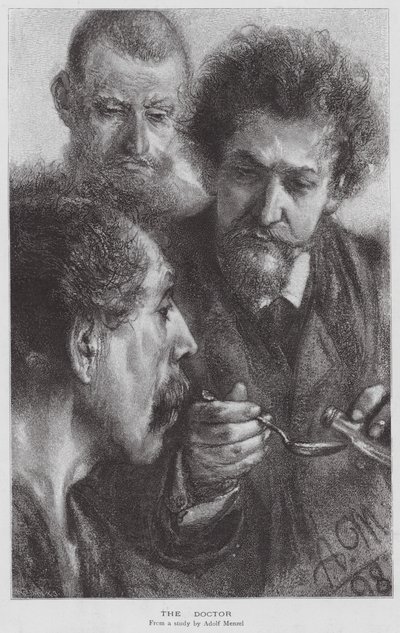 Der Doktor von Adolph Friedrich Erdmann von (after) Menzel