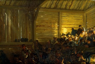 Bauerntheater in Tirol, 1859 von Adolph Menzel