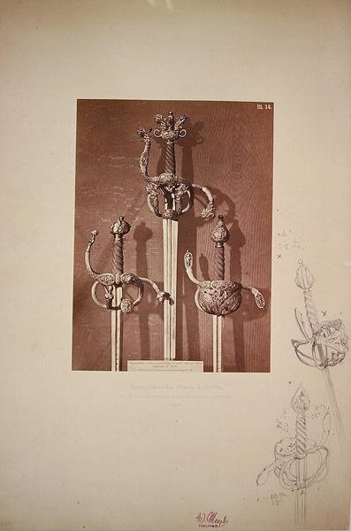 Schwerter aus Eisen und Silber von Adolph Menzel