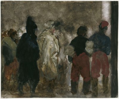 Ankunft französischer Kriegsgefangener in Berlin bei Nacht von Adolph Menzel