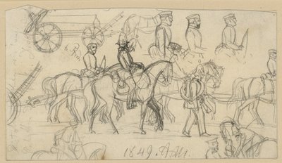 Artillerie- und Reiterstudien von Adolph Menzel