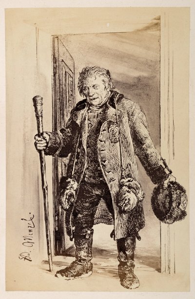 Der Büttel, zu Heinrich von Kleist "Der zerbrochene Krug" von Adolph Menzel