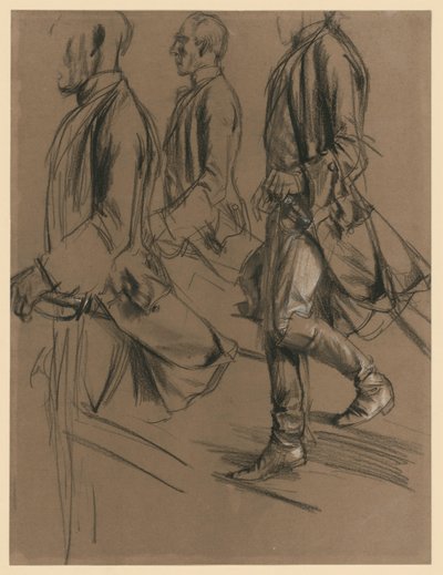 Offizier aus dem Gefolge Friedrichs II. Modellstudie zu "Das Treffen Friedrich II. und Joseph II. in Neisse" von Adolph Menzel