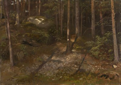 Waldstudie von Adolph Tidemand