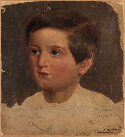 Porträtstudie eines Jungen von Adolph Tidemand