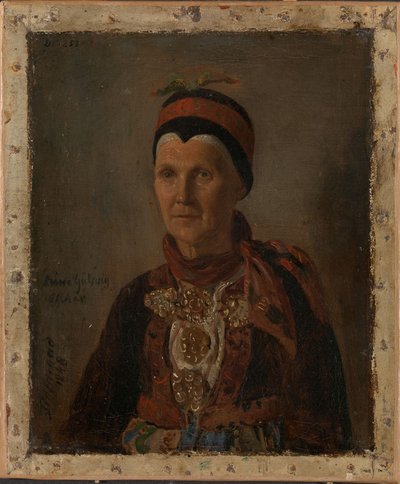 Porträt von Anna Gulsvig von Adolph Tidemand