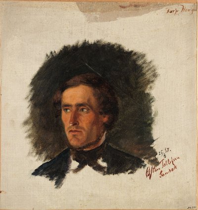 Porträt des Bauern Østen Tollefsen aus Sandaak von Adolph Tidemand
