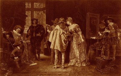 Kenner im Atelier von Rembrandt, Illustration aus 