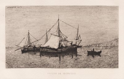 Fischerboot/Küstenfrachtschiff (Italienische Küste) von Adolphe Appian