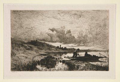 Ein Abend, Ufer des Rhone in Rix von Adolphe Appian