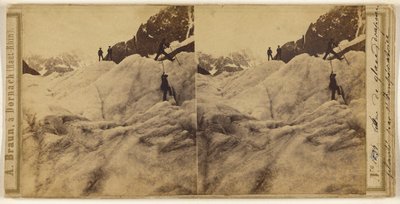 Mer de glace, Flagge gepflanzt von der Kaiserin von Adolphe Braun