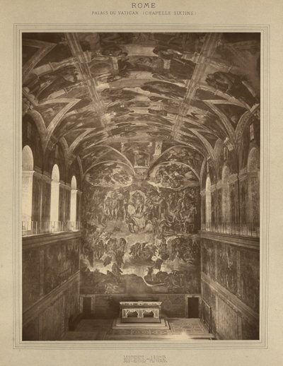 Rom - Vatikanpalast, Sixtinische Kapelle - Michelangelo von Adolphe Braun