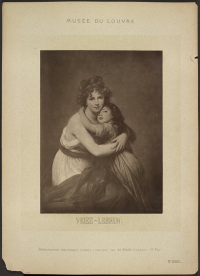 Die Künstlerin und ihre Tochter, von Vigee-Lebrun, Musée du Louvre von Adolphe Braun