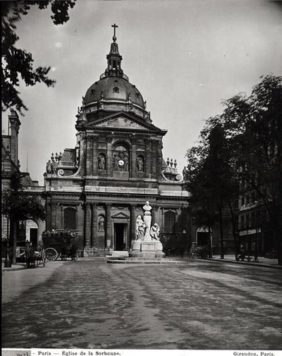 Kirche der Sorbonne, gebaut von Jacques Lemercier (ca. 1585-1654) in 1635-53 von Adolphe Giraudon