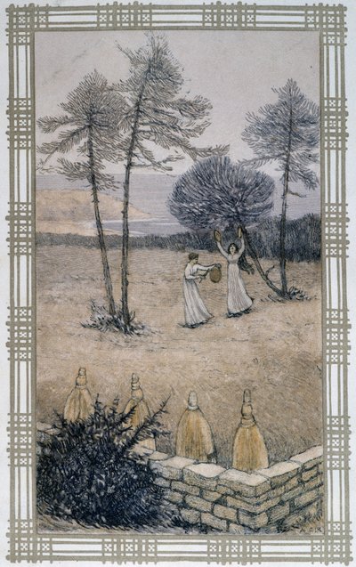 Leben der Bienen: Lärm, um Bienen zu vertreiben (Zeichnung von A. Giraudon) von Adolphe Giraudon