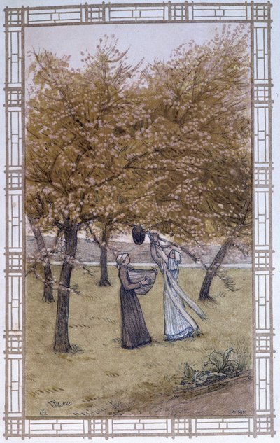 Das Leben der Bienen: der Stand eines Schwarms - Zeichnung von A. Giraudon von Adolphe Giraudon