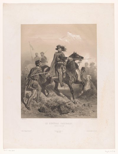 General Giuseppe Garibaldi als Anführer in der Schlacht bei Varese von Adolphe Jean Baptiste Bayot