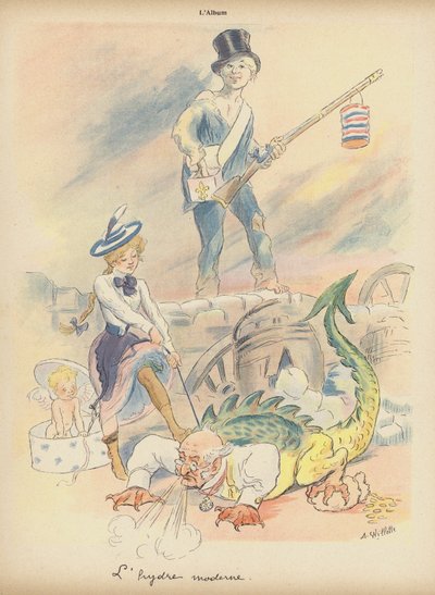 Die moderne Hydra von Adolphe Leon Willette