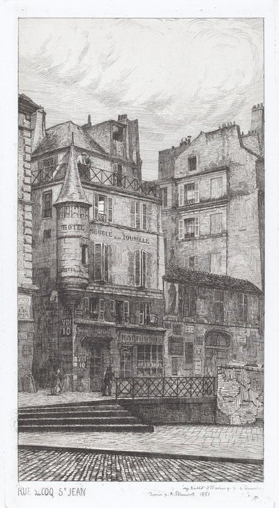 Rue du Coq St. Jean von Adolphe Théodore Jules Martial Potémont