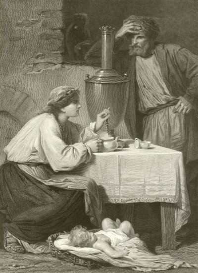 Ein russisches Bauernhaus von Adolphe Yvon