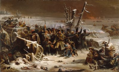 Marschall Ney unterstützt die Nachhut während des Rückzugs aus Moskau von Adolphe Yvon