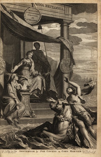 Allegorisches Frontispiz mit Europa, Zeus und Themis von Adriaan van der (after) Werff