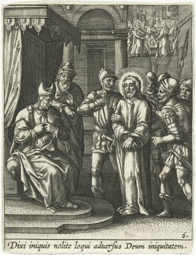 Christus vor Kajafas von Adriaen Collaert