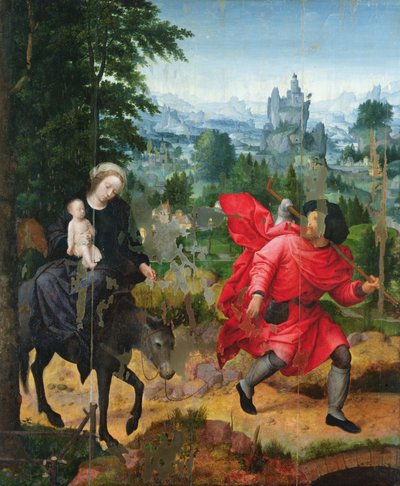 Flucht nach Ägypten von Adriaen Isenbrandt or Isenbrant