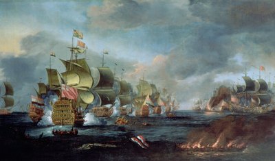 Die Schlacht von Lowestoft, 3. Juni 1665 von Adriaen van Diest