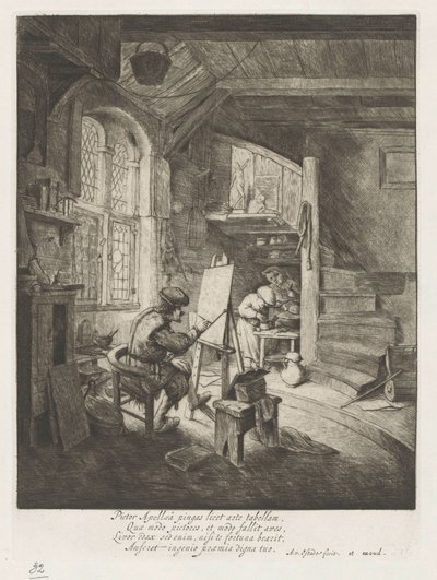 Maler in seinem Atelier von Adriaen van Ostade