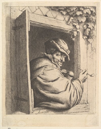 Raucher am Fenster von Adriaen van Ostade