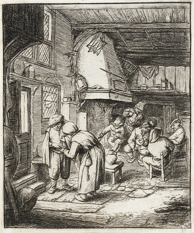 Der Bauer begleicht seine Schuld von Adriaen van Ostade