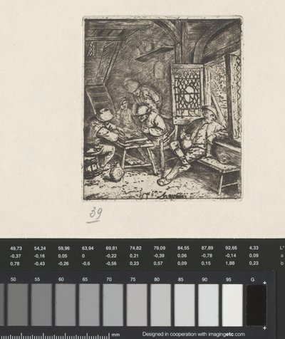 Trictrac-Spieler in einer Herberge von Adriaen van Ostade