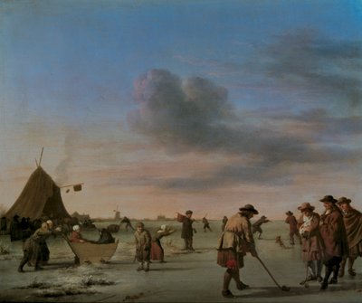 Golfer auf dem Eis bei Haarlem, 1668 von Adriaen van de Velde