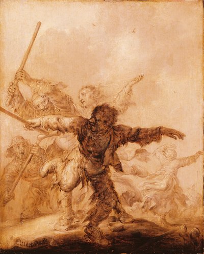 Wütende Schläge von Adriaen van de Venne