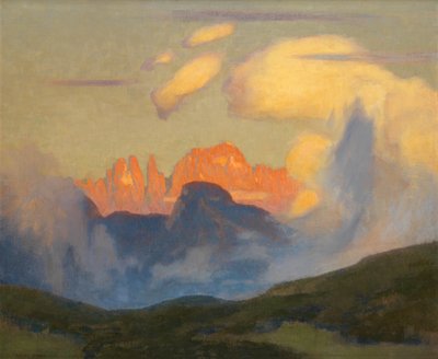 Abendglühen auf dem Rosengarten von Adrian Scott Stokes