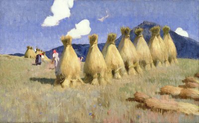 Sieben Kornstöße in Oberungarn, ca. 1906 von Adrian Scott Stokes